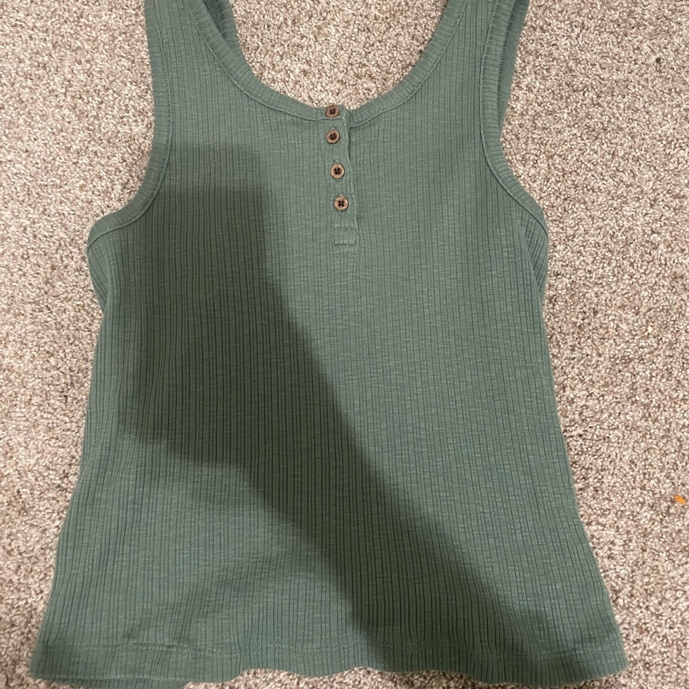 Old Navy Forest Green Ribbed Tank Top